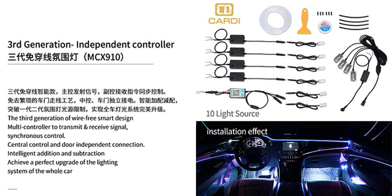 Lampada d'accensione ambientale interna del gossip dell'automobile degli accessori di modifica dell'automobile di CC 12V